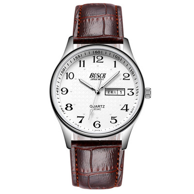 Модерен мъжки електронен часовник - кръгла форма 