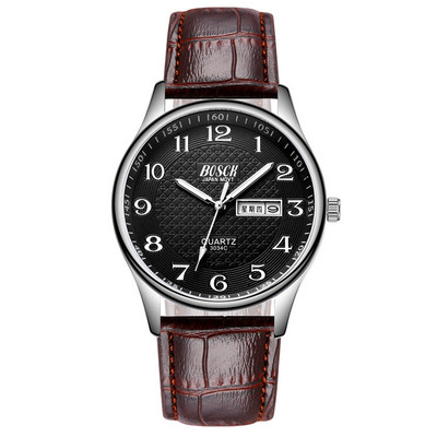 Модерен мъжки електронен часовник - кръгла форма 