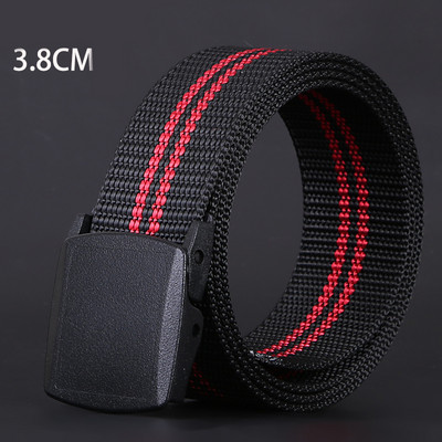 Ежедневен текстилен колан с метална катарама подходящ за мъже и жени