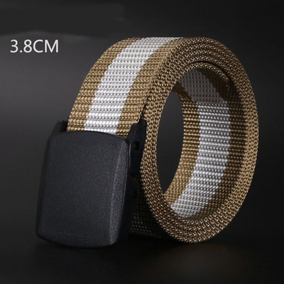 Ежедневен текстилен колан с метална катарама подходящ за мъже и жени