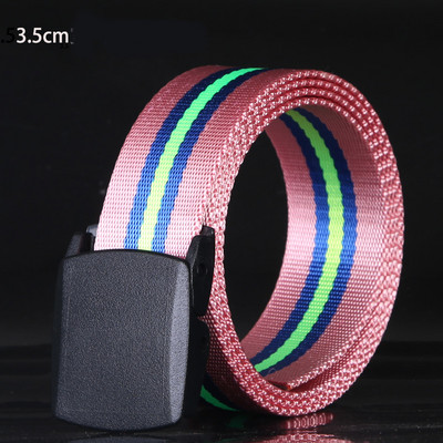 Ежедневен текстилен колан с метална катарама подходящ за мъже и жени