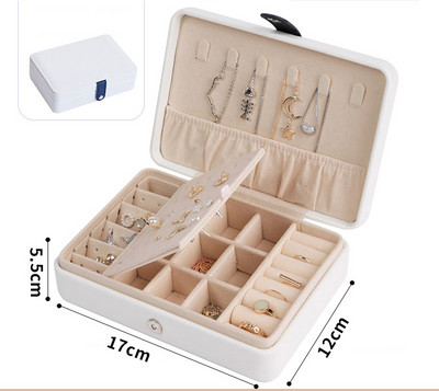 Кутия за бижута с цип или магнитно копче с много разделения