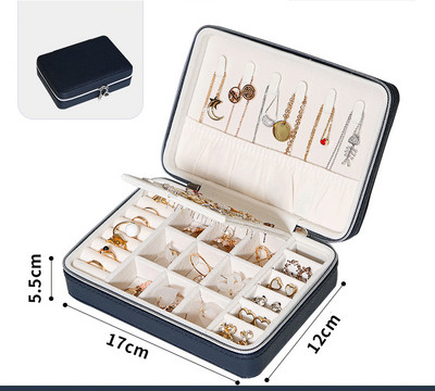 Кутия за бижута с цип или магнитно копче с много разделения