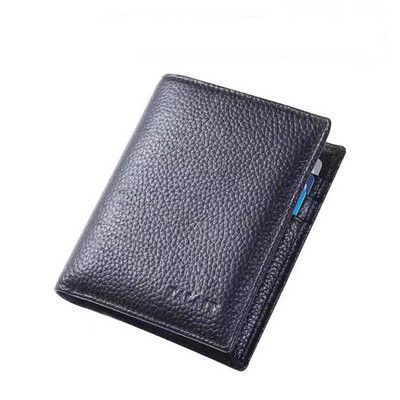 Мъжки ежедневен кожен портфейл - няколко модела в черен цвят