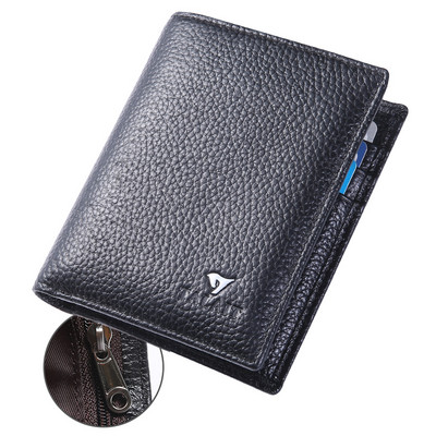 Мъжки ежедневен кожен портфейл - няколко модела в черен цвят