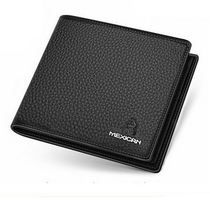 Мъжки модерен портфейл в черен цвят от еко кожа