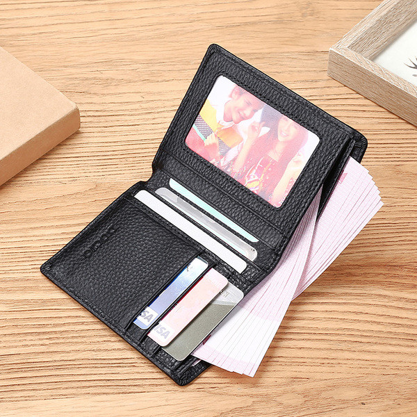 Мъжки кожен портфейл в черен цвят - няколко модела