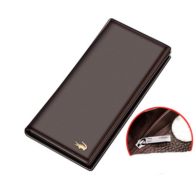 Дълъг мъжки портфейл от еко кожа в два цвята