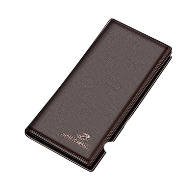 Дълъг мъжки портфейл от еко кожа в два цвята