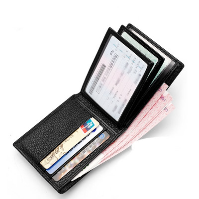 Ежедневен мъжки портфейл в черен цвят от еко кожа - няколко модела 