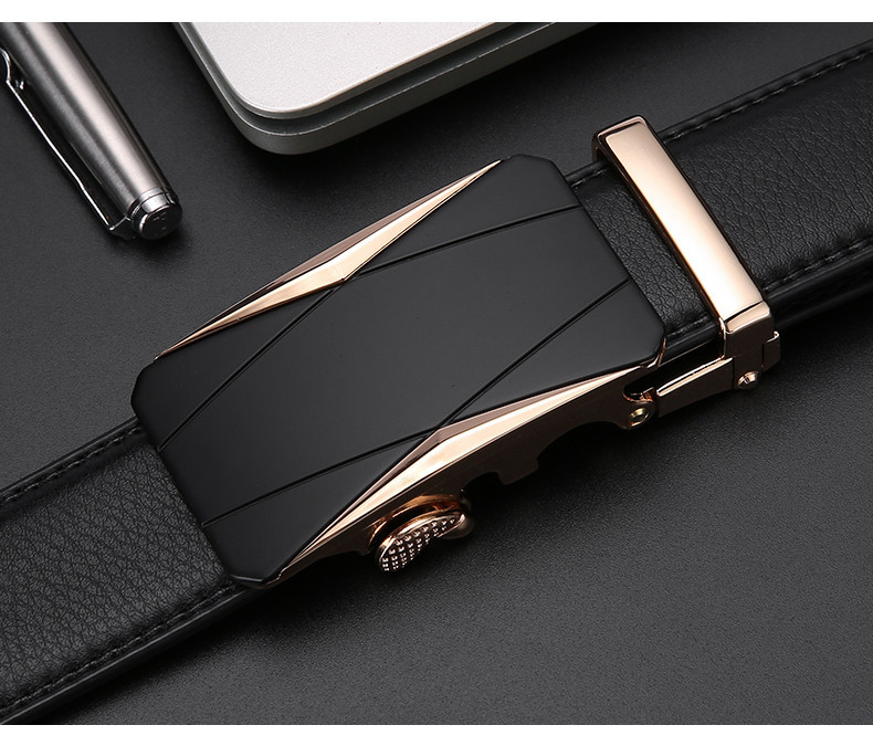 Черен мъжки колан от еко кожа в няколко модела