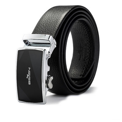 Мъжки модерен колан от еко кожа с метална катарама