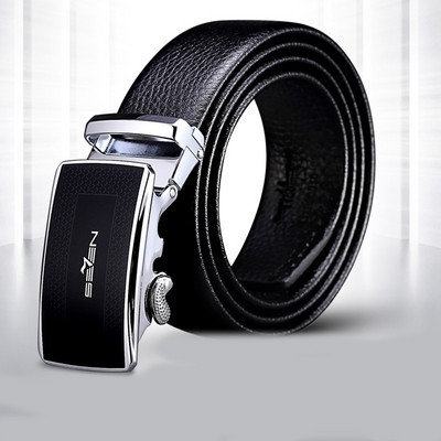 Мъжки модерен колан от еко кожа с метална катарама