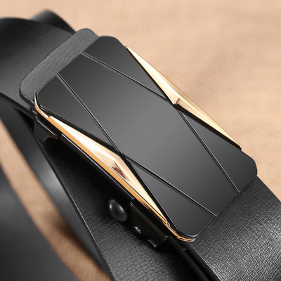 Модерен мъжки колан от еко кожа с различни катарами