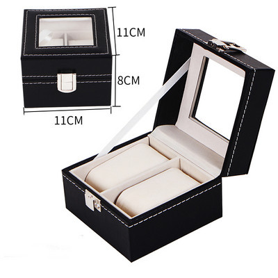Clock storage box with double distribution and mirror
