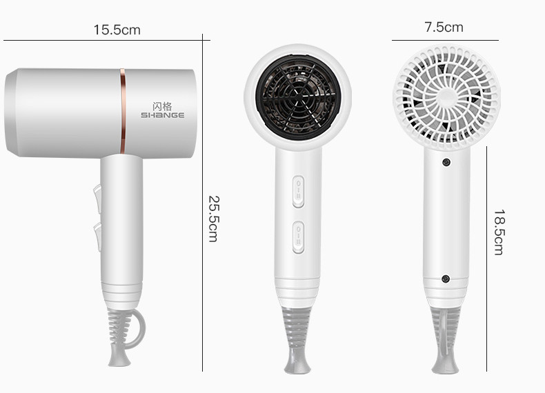 Високомощен сешоар с топъл и студен въздух