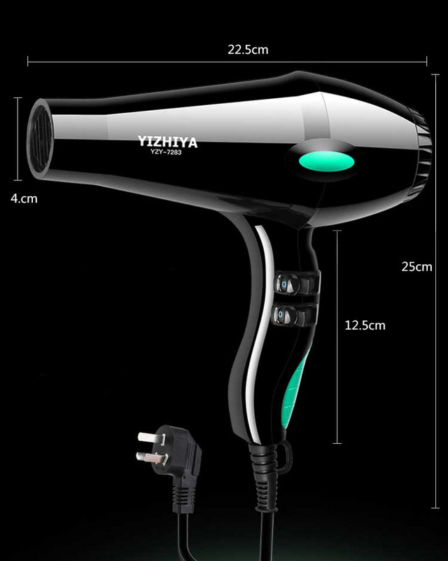 Profesionalno sušilo za kosu YIZHIYA s negativnim ionima i raznim dodacima