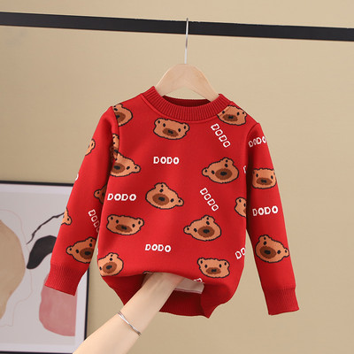 Ежедневен детски пуловер за момичета с овално деколте в няколко модела