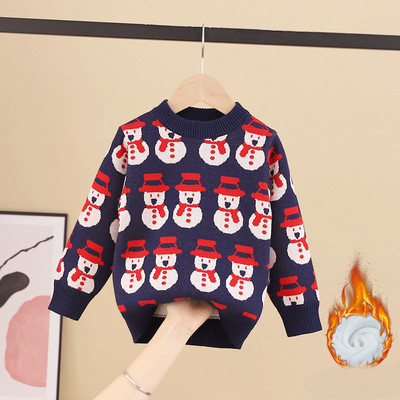 Ежедневен детски пуловер за момичета с овално деколте в няколко модела