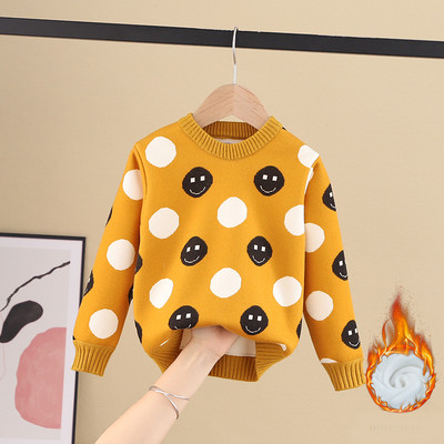 Ежедневен детски пуловер за момичета с овално деколте в няколко модела