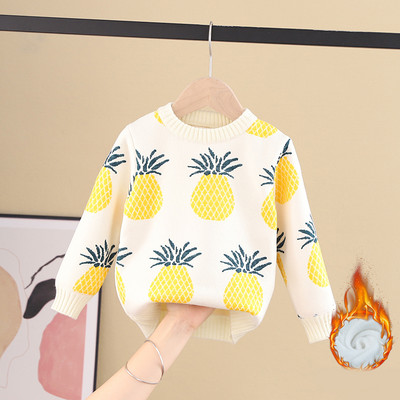 Ежедневен детски пуловер за момичета с овално деколте в няколко модела