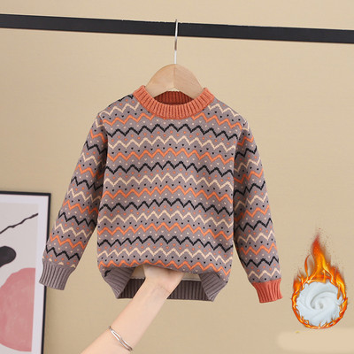 Ежедневен детски пуловер за момичета с овално деколте в няколко модела