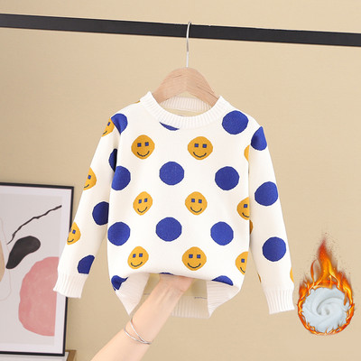 Ежедневен детски пуловер за момичета с овално деколте в няколко модела