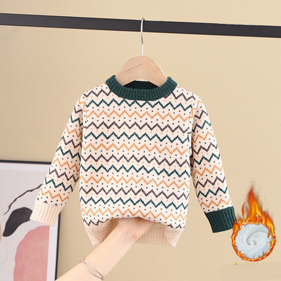 Ежедневен детски пуловер за момичета с овално деколте в няколко модела