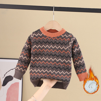 Ежедневен детски пуловер за момичета с овално деколте в няколко модела