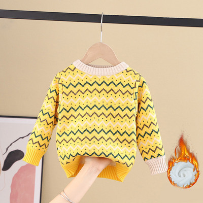 Ежедневен детски пуловер за момичета с овално деколте в няколко модела