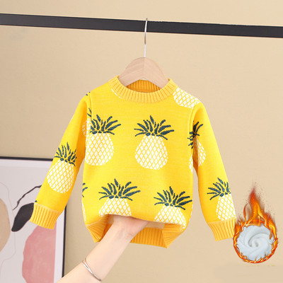 Ежедневен детски пуловер за момичета с овално деколте в няколко модела