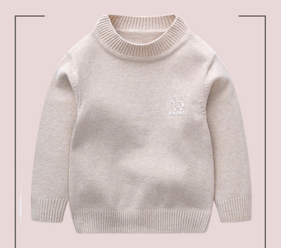 Детски зимен пуловер с бродерия в два модела
