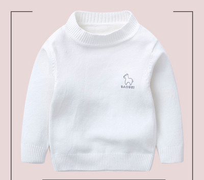 Детски зимен пуловер с бродерия в два модела