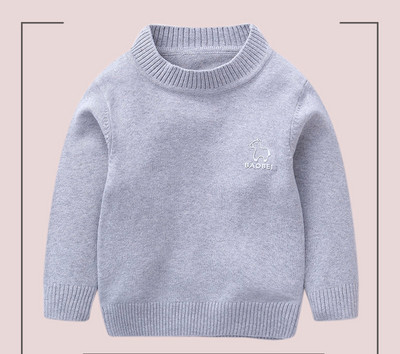Детски зимен пуловер с бродерия в два модела