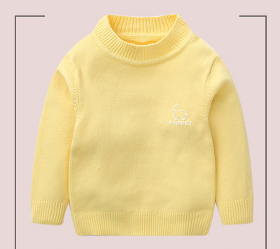 Детски зимен пуловер с бродерия в два модела