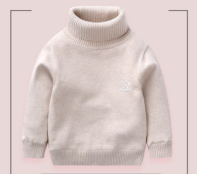 Детски зимен пуловер с бродерия в два модела
