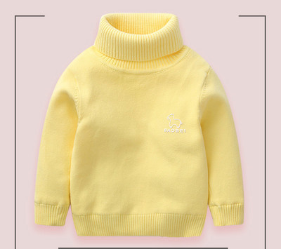 Детски зимен пуловер с бродерия в два модела