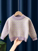 Дебел детски пуловер или жилетка за момичета