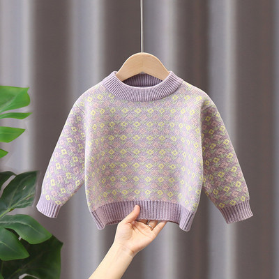 Дебел детски пуловер или жилетка за момичета