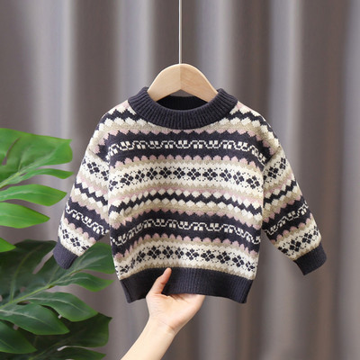 Дебел детски пуловер или жилетка за момичета