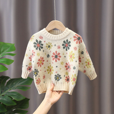 Дебел детски пуловер или жилетка за момичета