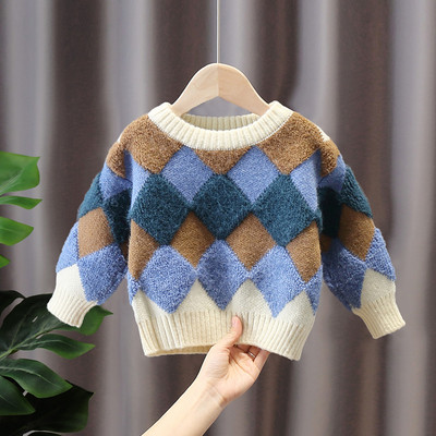 Дебел детски пуловер или жилетка за момичета