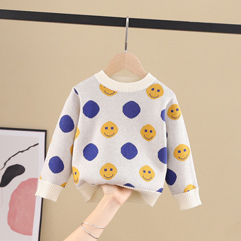 Παιδικό πουλόβερ για κορίτσια με οβάλ λαιμόκοψη 
