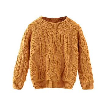 Παιδικό πλεκτό πουλόβερ για κορίτσια και αγόρια με υψηλό ή χαμηλό γιακά