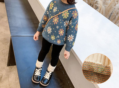 Цветен детски пуловер за момичета-три модела