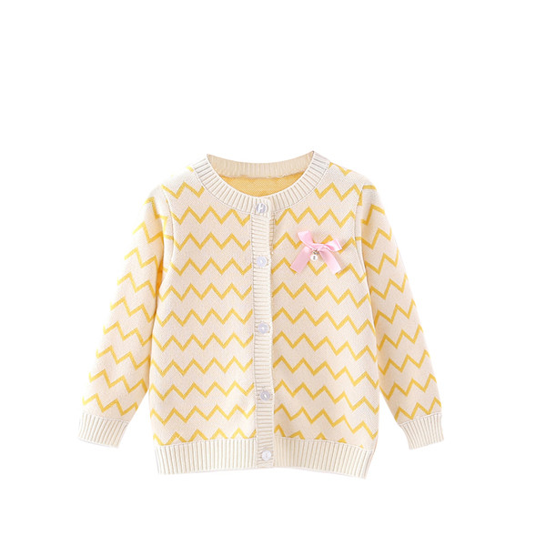 Жилетка за момичета в два цвята с апликация - панделка