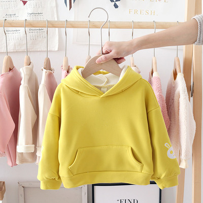 Детски суичър за момичета с качулка и 3D елемент