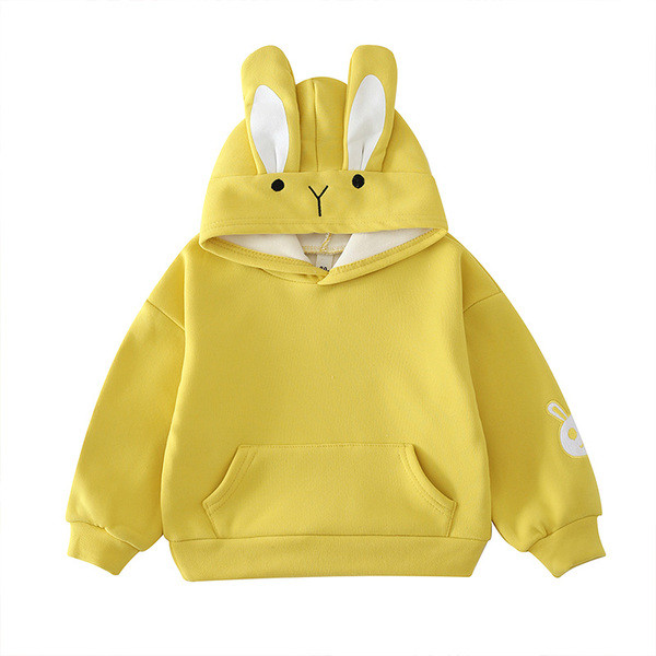 Детски суичър за момичета с качулка и 3D елемент