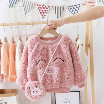 Νέο μοντέλο μοντέρνο παιδικό πουλόβερ για κορίτσια με κέντημα