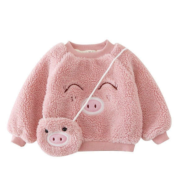 Naujo modelio modernus vaikiškas megztinis merginoms su siuvinėjimais